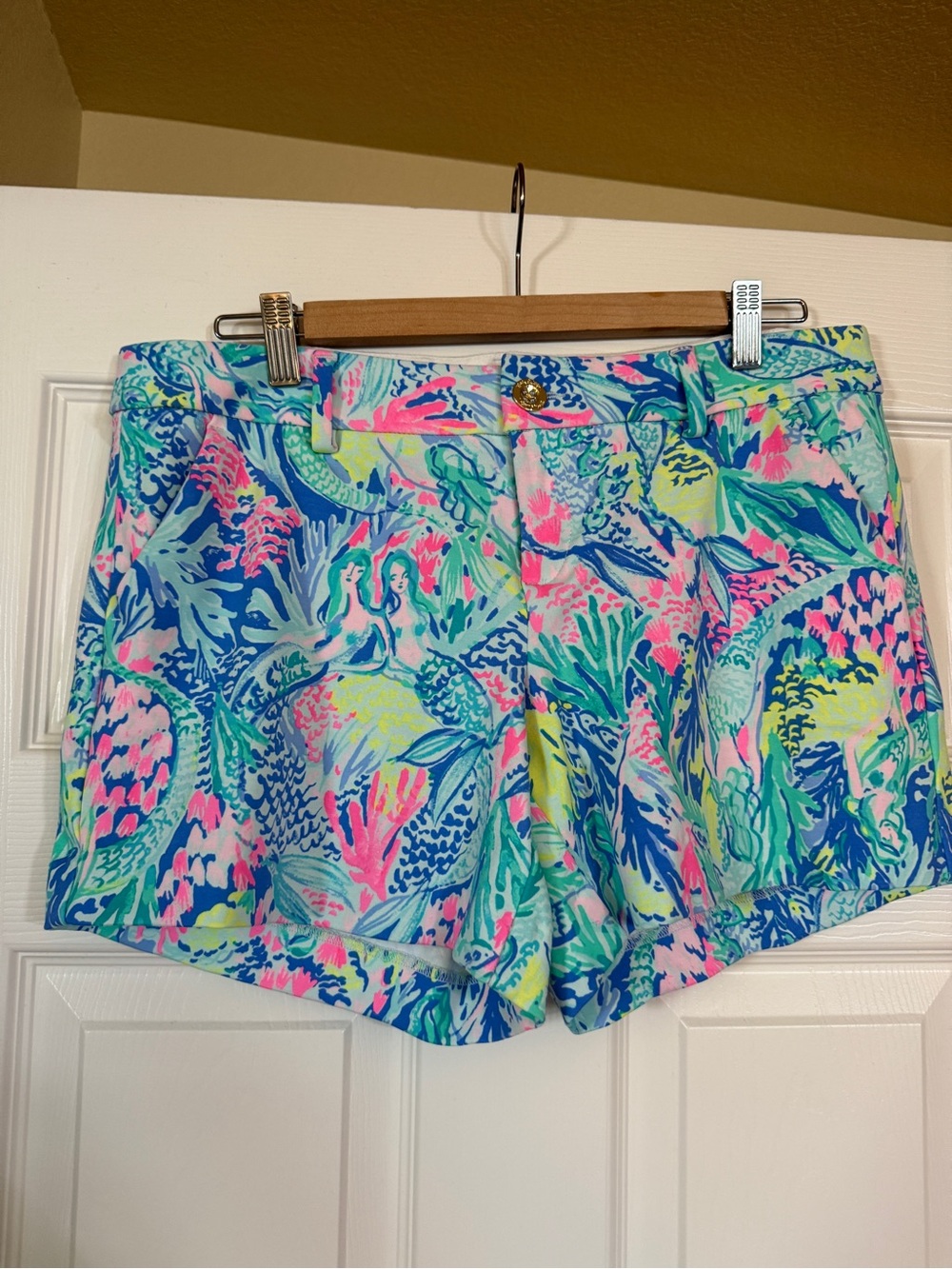 Lilly Pulitzer Callahan Stretch 5-inch Mermaids Cove High Waist Shorts